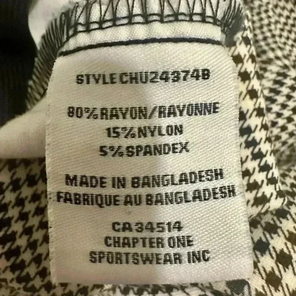 Jules & Leopold Stretch Plaid Pants/Leggings, Size Medium, Brown/Tan/Cream - Picture 10 of 11